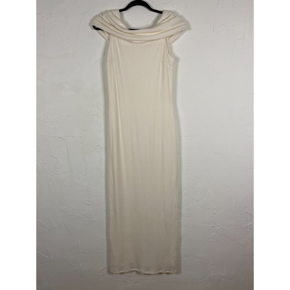 Reformation Jamen Knit Dress size Small Stretch Sweater Soft Ivory Sleeveless